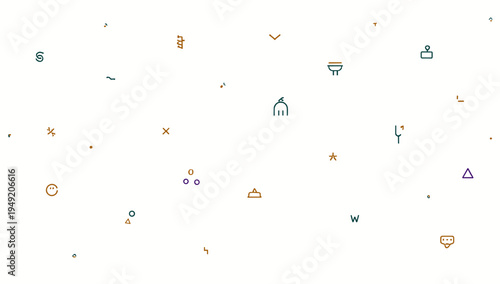 A clean, minimalist composition featuring hand-drawn doodle faces and abstract shapes against a neutral background. Ideal for representing concepts li