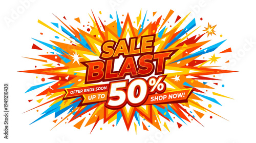 Dynamic Sale Blast Advertising Graphic