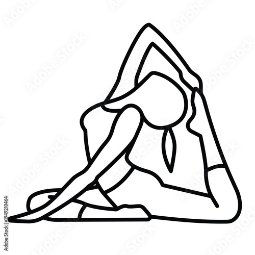 woman stretching her body on the floor – sports icon