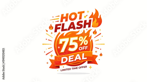 Hot Flash Deal 75% Off Promotional Banner