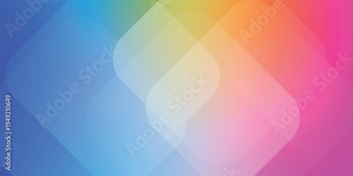 Abstract background with layered rounded squares and vibrant color gradient eps10