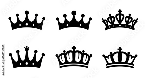 crown, royal, king, queen, monarchy, regal, luxury, tiara, noble, prestige, power, authority, emblem, badge, symbol, icon, silhouette, black, shape, design, graphic, vector, clipart, illustration, art