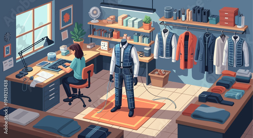 Clothing Store Manager Discussing with Assistant.