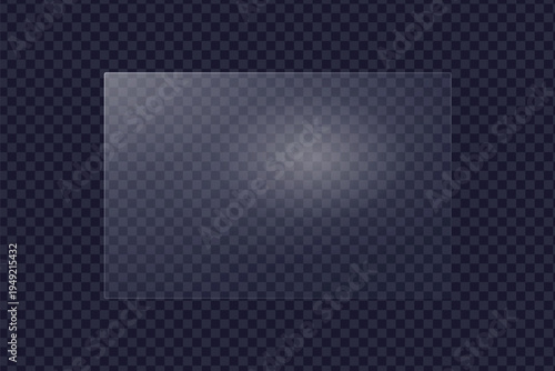 realistic glass frame overlay light center focus glow reflection glare transparent screen glassmorphism shiny element
