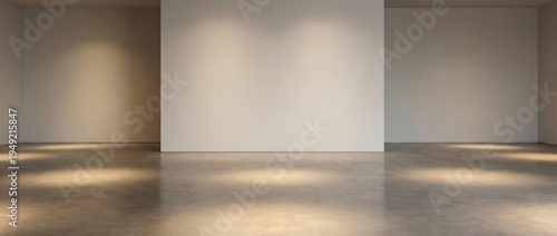 Modern minimal concrete room in basement parking building spacious lot background contemporary design environment