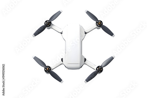 Top-Down View of Compact Quadcopter Drone
