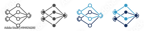 artificial neural network multi purose icon set