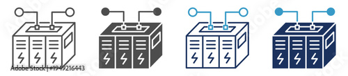 energy storage multi purose icon set