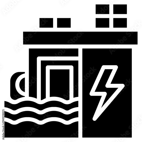 Hydro Power glyph icon