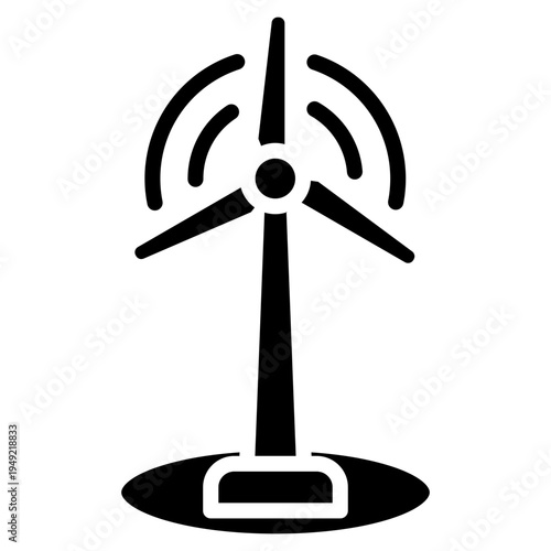 Wind Turbine glyph icon