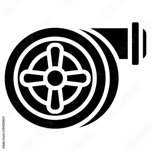 Water Turbine glyph icon