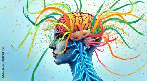 Wallpaper Mural A video showcasing a creative illustration of a human brain and mind Torontodigital.ca