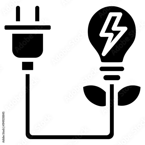 Biomass Energyn glyph icon