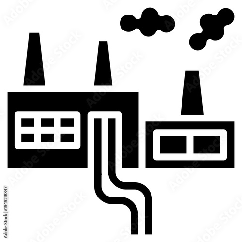 Geothermal Energy glyph icon