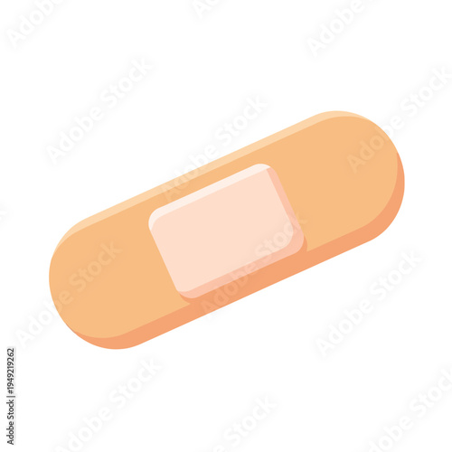 Adhesive Bandage on White Background