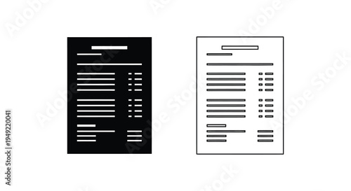 Two documents one dark and one light displayed as a graphic silhouette