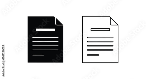 Two documents one dark and one light displayed as a graphic silhouette