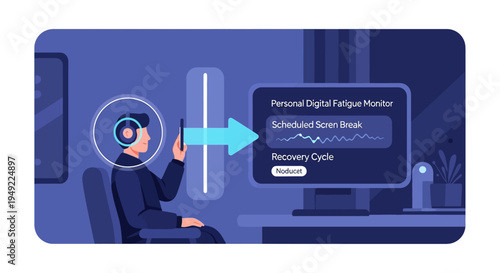 Person Using Virtual Reality Headset and Phone.