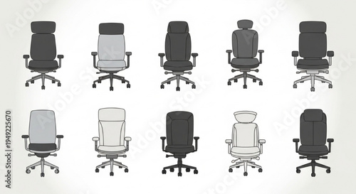 Furniture Top View Symbols Vector Collection for Architectural Floor Plans and Interior Layout Design