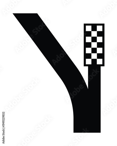 Escape Lane Icon – Emergency Runaway Truck Ramp Symbol for Brake Failure Safety