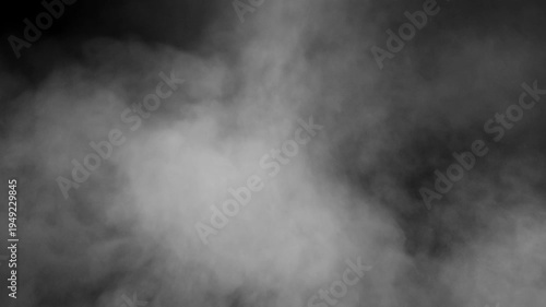 Fog and a cloud of smoke on a black background. Fast-moving smoke, fog and smog 4K video