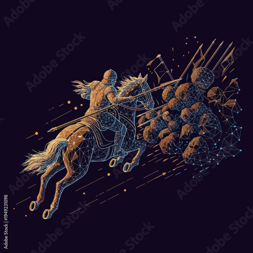 Chariot Racing Horse Riders Ancient Competition.