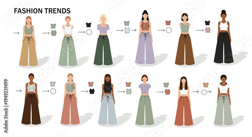 Fashion Trends Diverse Models Showcasing Latest Styles.