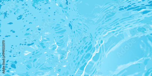 Abstract blue water texture with swirling patterns and bright highlights