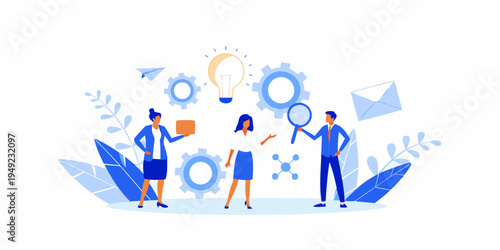 Team collaboration innovation and problem solving through creative ideas