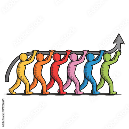 A cartoon red worker with a yellow hard hat digs a hole beside an orange traffic cone.