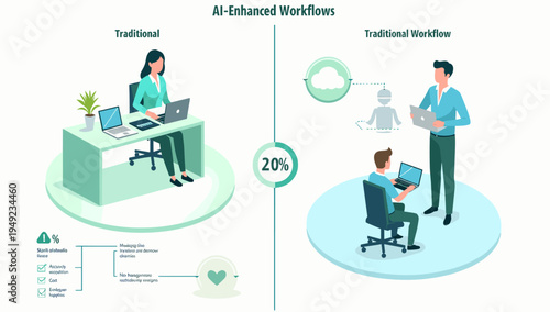 A clean, modern illustration depicting data analysis and growth. Ideal for reports, websites, or marketing materials needing a professional and inform