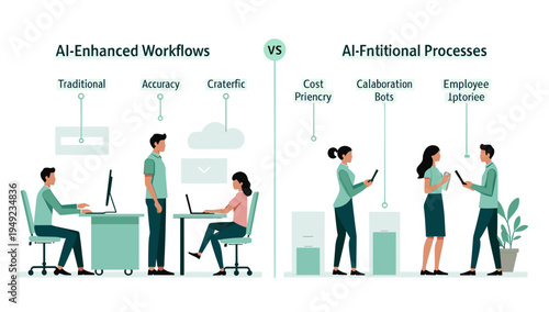 A minimalist illustration depicting a man focused on his work at a computer. Ideal for representing remote work, productivity, or modern office concep