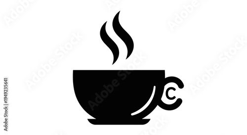 Steaming hot cup icon.