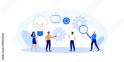 Team collaboration generates innovative ideas with problem solving focus