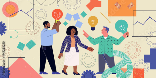 Team collaboration generates bright ideas and innovative problem solving