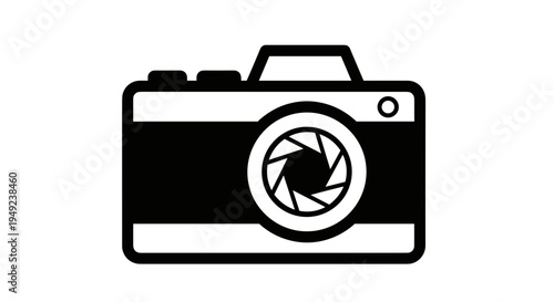 Camera Icon Black and White.
