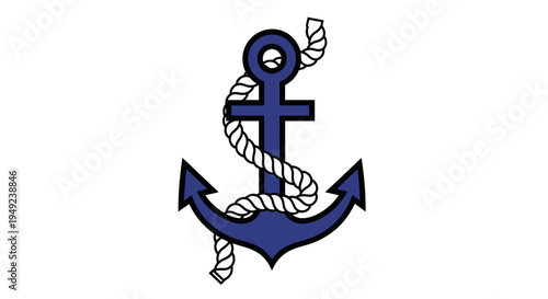 Nautical Anchor Symbol Icon.