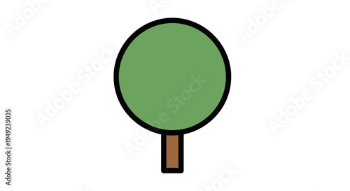 Simple Green Ping Pong Paddle.