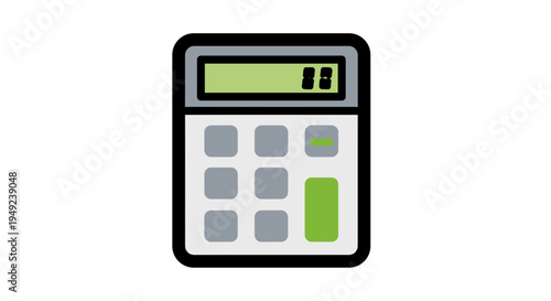 Simple Calculator Device Icon.
