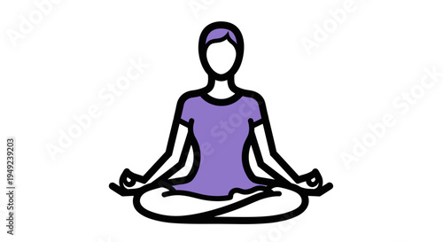 Woman in yoga meditation pose.
