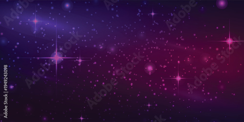 Abstract background with starry night sky and purple magenta gradient.