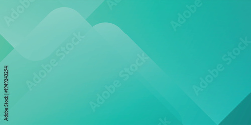 Abstract background with overlapping rounded geometric shapes in teal and emerald green gradient eps10