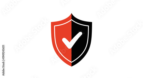Shield Icon with Checkmark Security Symbol.
