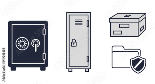 Safe Security Icons Protection Storage Security.