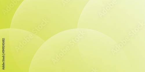Abstract background with layered overlapping circles in lime yellow and green gradient eps10