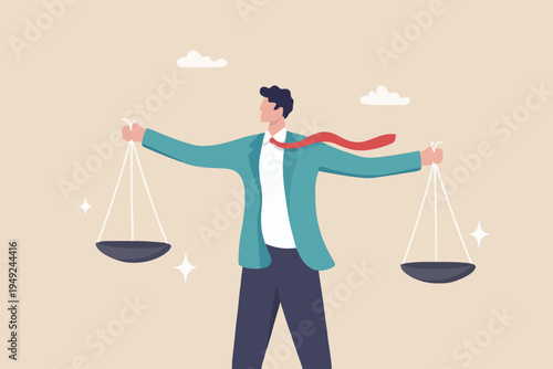 Man with Balanced Scales