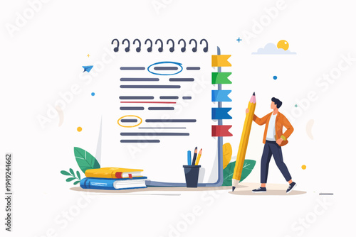 Simple work and study plan