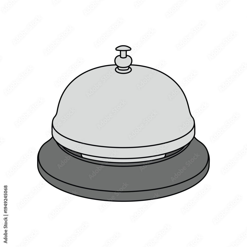 Fototapeta premium kids drawing vector illustration design Hotel service bell cartoon isolated