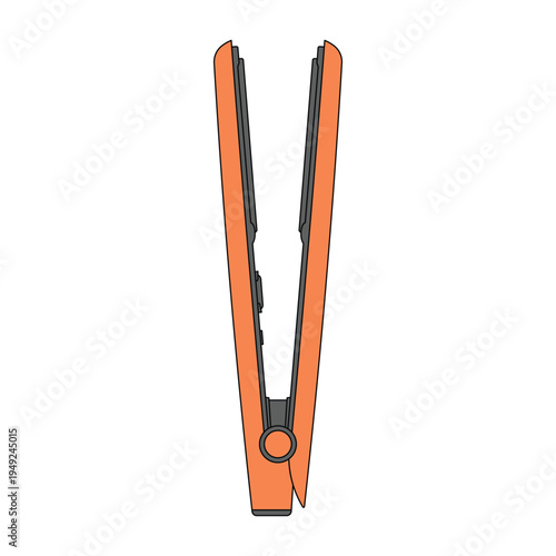kids drawing vector illustration design hair straightener cartoon isolated