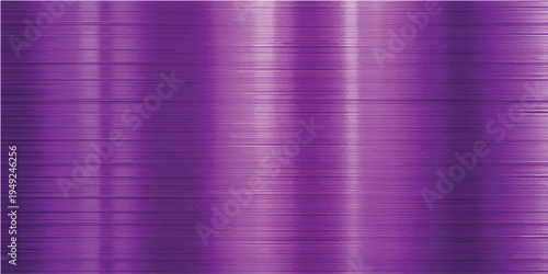 Polished purple abstract background with brushed metallic texture and shiny steel lines on a silver industrial aluminium surface